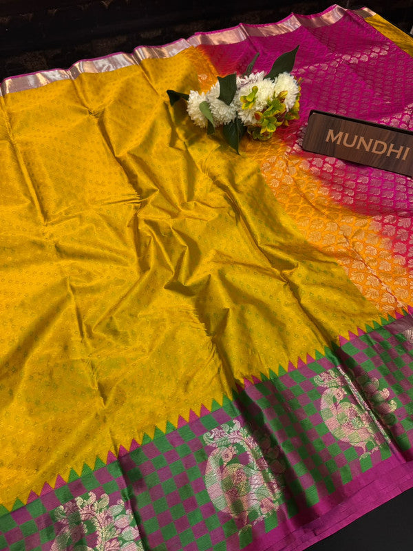 Suba Oviya Pattu Mix Wedding Saree SV72
