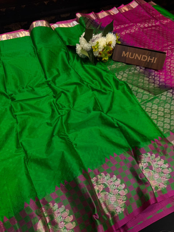 Suba Oviya Pattu Mix Wedding Saree SV73