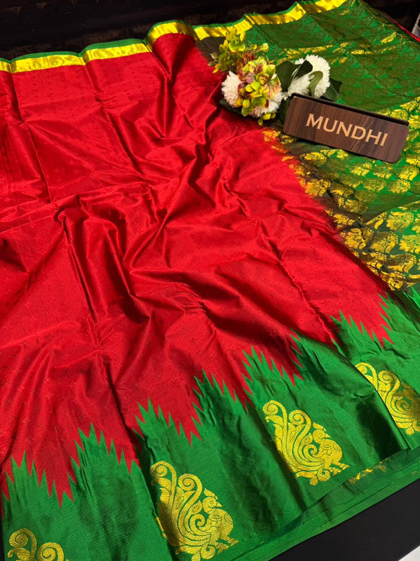 Suba Oviya Pattu Mix Wedding Saree SV83