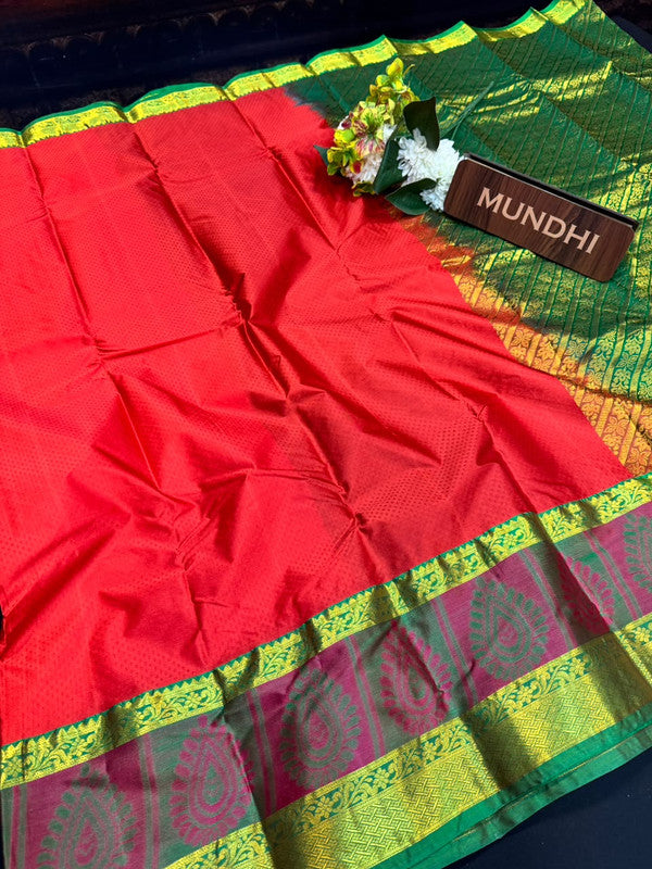 Suba Oviya Pattu Mix Wedding Saree SV93