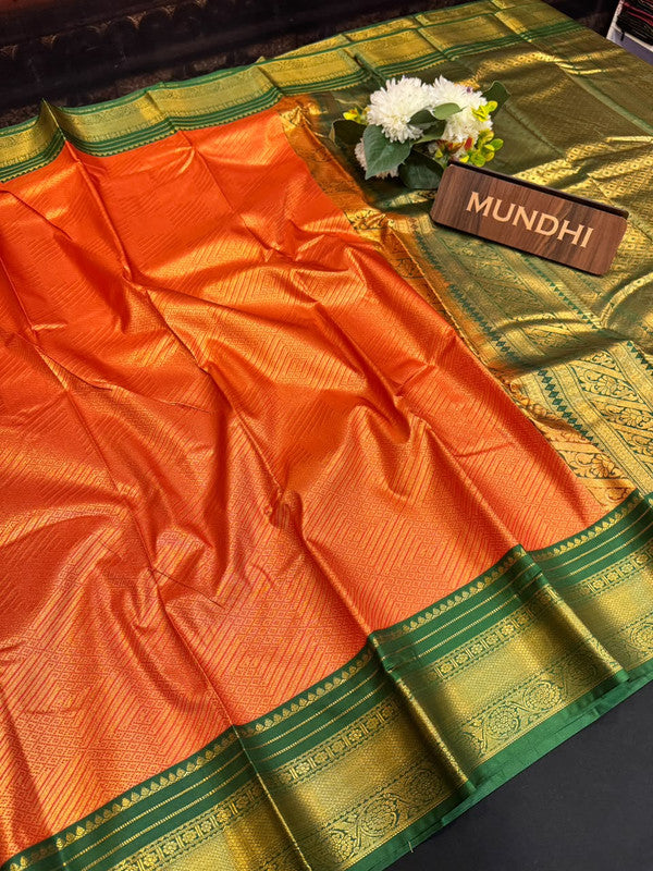 Upgrade your saree collection with the Vennila Semi Silk Saree and bring effortless elegance to every occasion. 