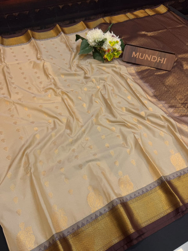 Upgrade your saree collection with the Vennila Semi Silk Saree and bring effortless elegance to every occasion. 