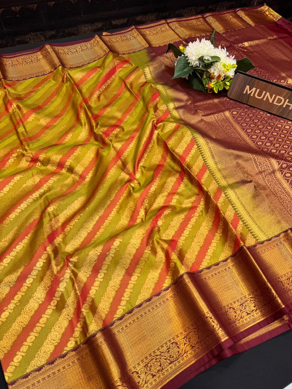 Upgrade your saree collection with the Vennila Semi Silk Saree and bring effortless elegance to every occasion. 