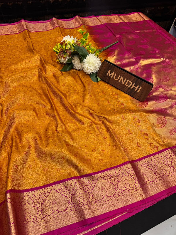 Upgrade your saree collection with the Vennila Semi Silk Saree and bring effortless elegance to every occasion. 