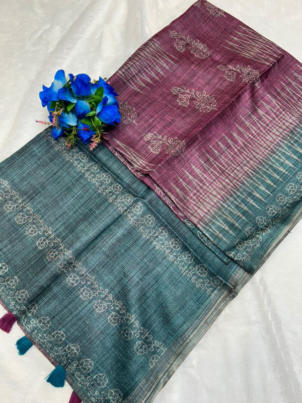 Palak Jute Blended Saree | Elegant Party Wear Saree|PDS17