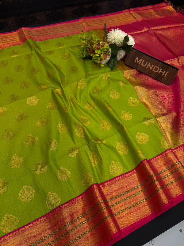Upgrade your saree collection with the Vennila Semi Silk Saree and bring effortless elegance to every occasion. 