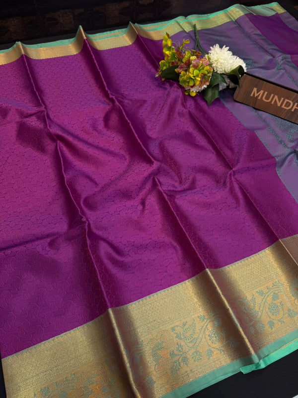 Experience the perfect balance of luxury and tradition with the New Celebrity Tissue Zari Saree.