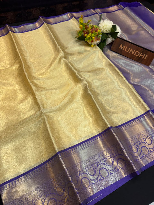 Experience the perfect balance of luxury and tradition with the New Celebrity Tissue Zari Saree.