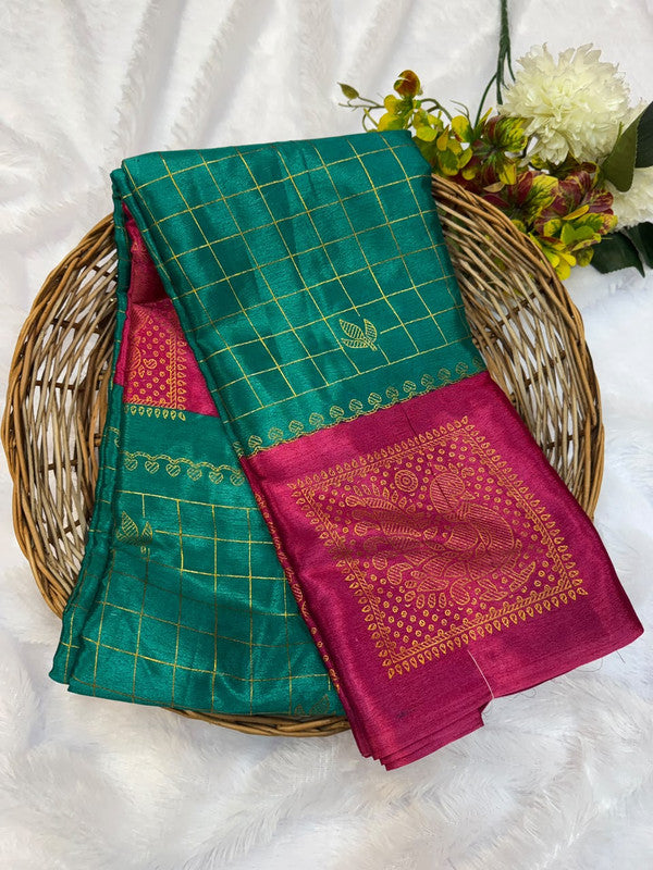 Crepe Silk Foil Print Saree for Party Wear