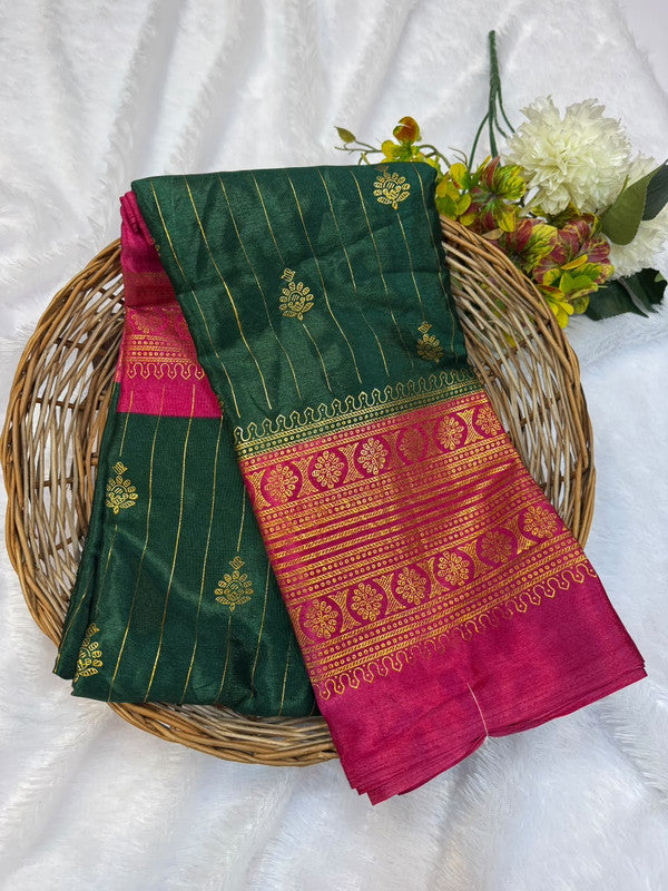 Crepe Silk Foil Print Saree for Party Wear