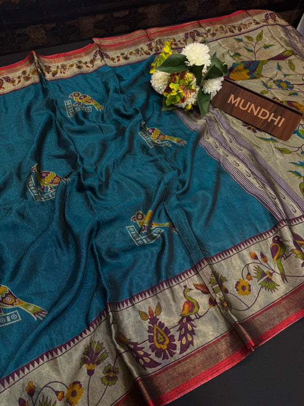 Black Cotton Sarees with Zari Border for Women