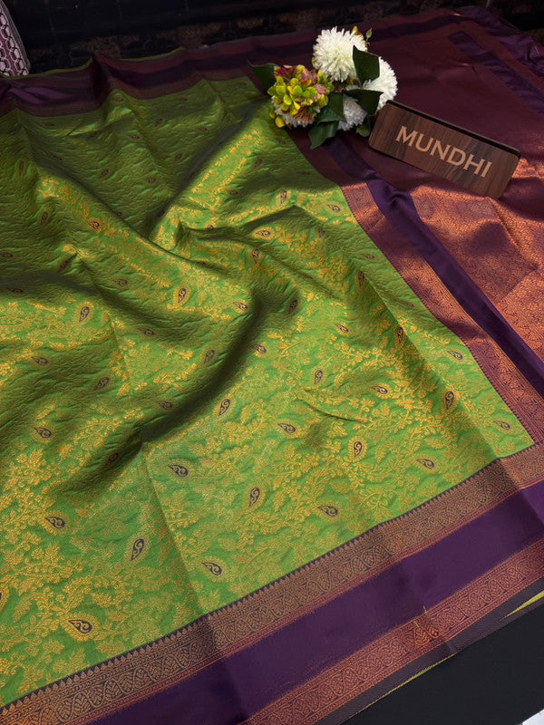 Retta Patta Pavishna Soft Silk Saree | Jacquard Blouse| RTP38 - Sri Sakthi Pugazh Tex - Retta Patta Pavishna