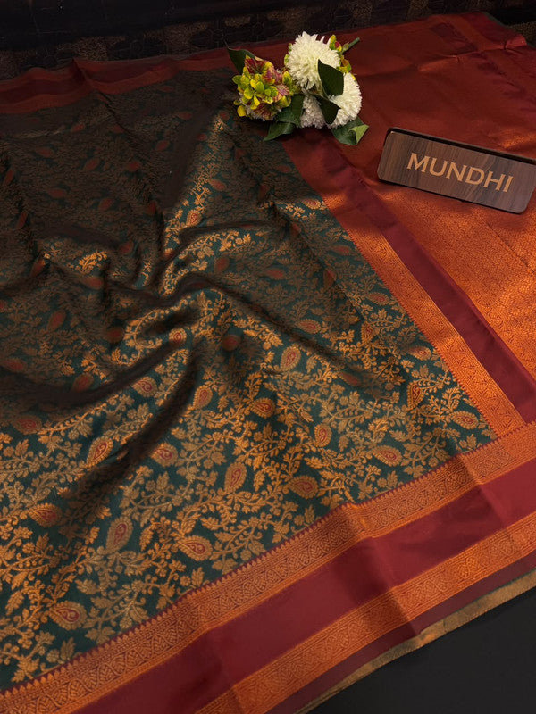 Retta Patta Pavishna Soft Silk Saree | Jacquard Blouse| RTP38 - Sri Sakthi Pugazh Tex - Retta Patta Pavishna