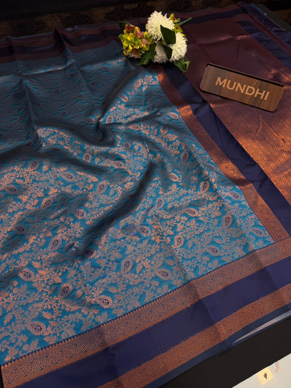 Retta Patta Pavishna Soft Silk Saree | Jacquard Blouse| RTP38 - Sri Sakthi Pugazh Tex - Retta Patta Pavishna