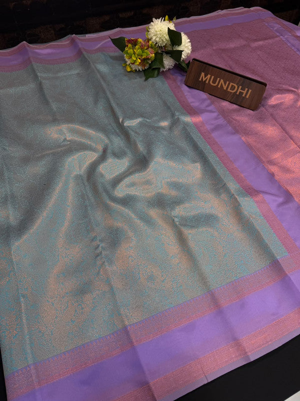 Retta Patta Pavishna Soft Silk Saree | Jacquard Blouse| RTP38 - Sri Sakthi Pugazh Tex - Retta Patta Pavishna