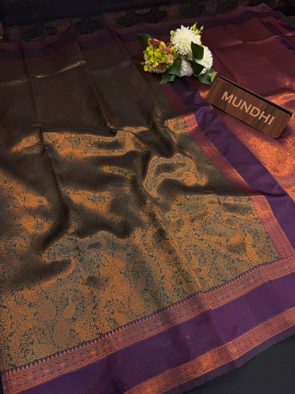 Retta Patta Pavishna Soft Silk Saree | Jacquard Blouse| RTP38 - Sri Sakthi Pugazh Tex - Retta Patta Pavishna