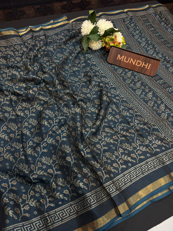Pushpgiri Fancy Sarees with Zari Border for Party Wear