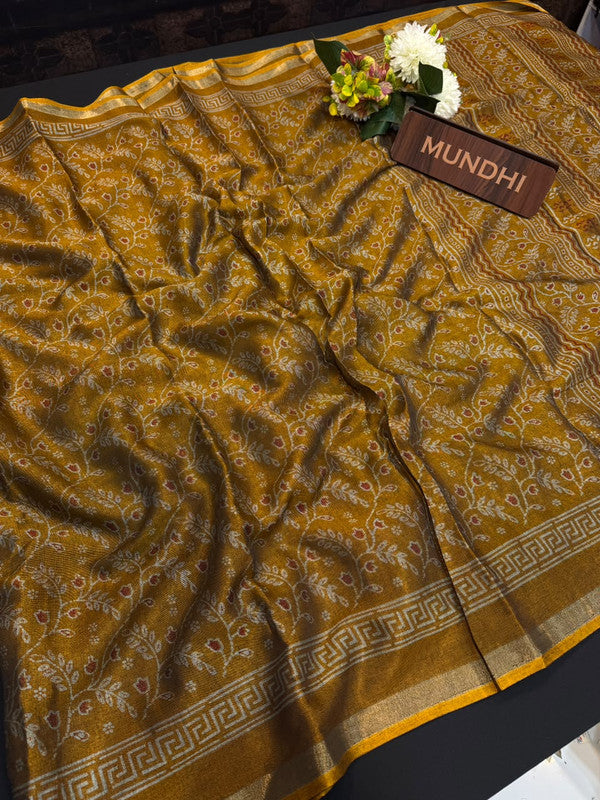 Pushpgiri Fancy Sarees with Zari Border for Party Wear