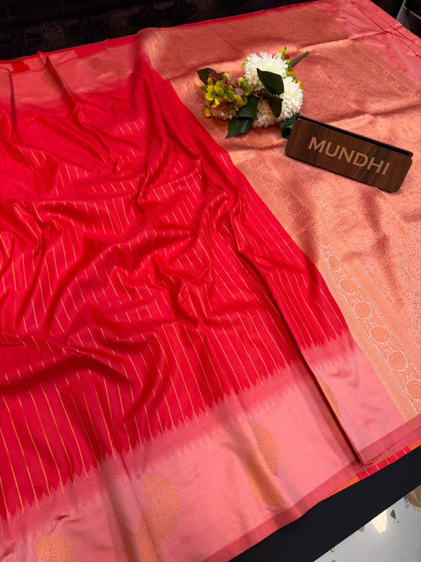 Premium Soft Silk Sarees with Zari Border for Festival Wear