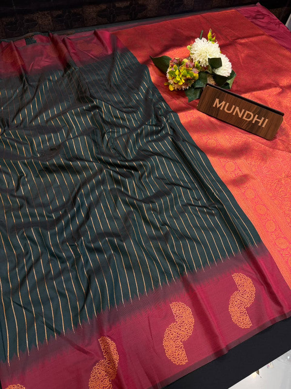 Premium Soft Silk Sarees with Zari Border for Festival Wear