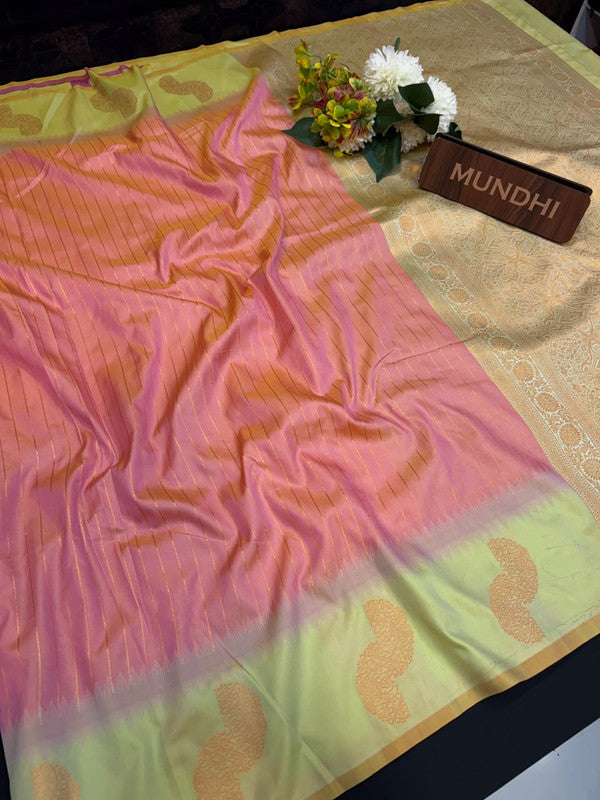 Premium Soft Silk Sarees with Zari Border for Festival Wear