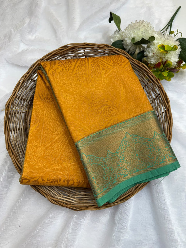 Premium semi silk saree with elegant Zari work
