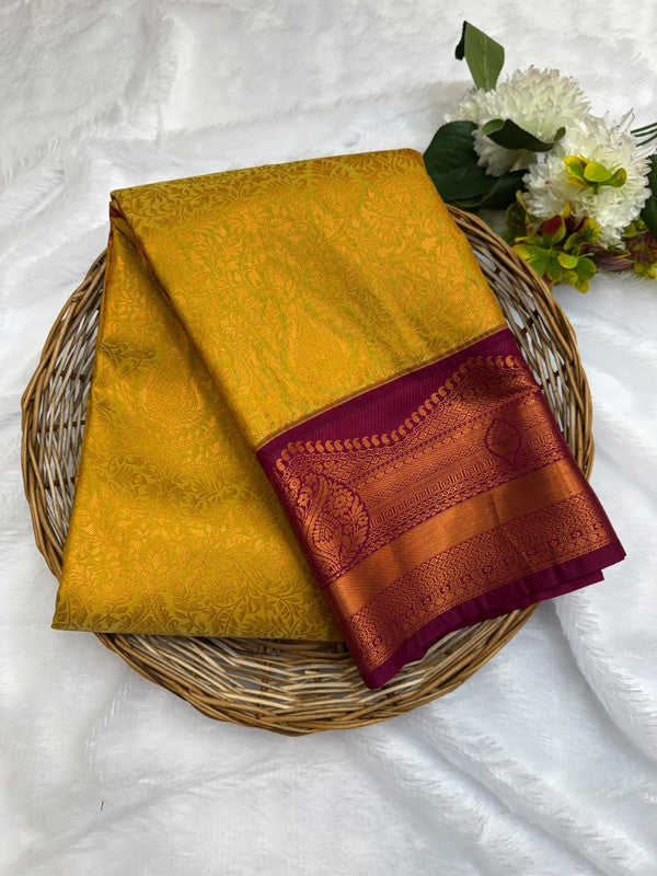 Premium semi silk saree with elegant Zari work