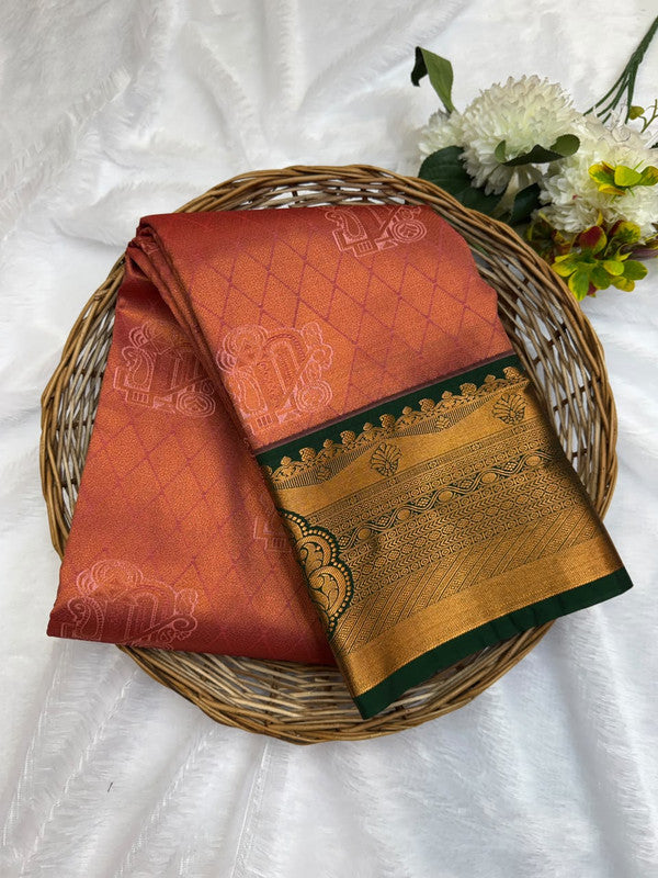 Premium semi silk saree with elegant Zari work