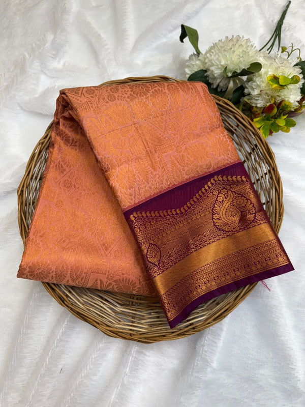 Premium semi silk saree with elegant Zari work
