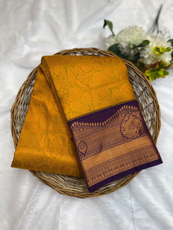 Premium semi silk saree with elegant Zari work