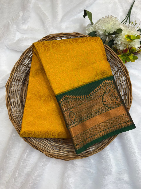 Premium semi silk saree with elegant Zari work