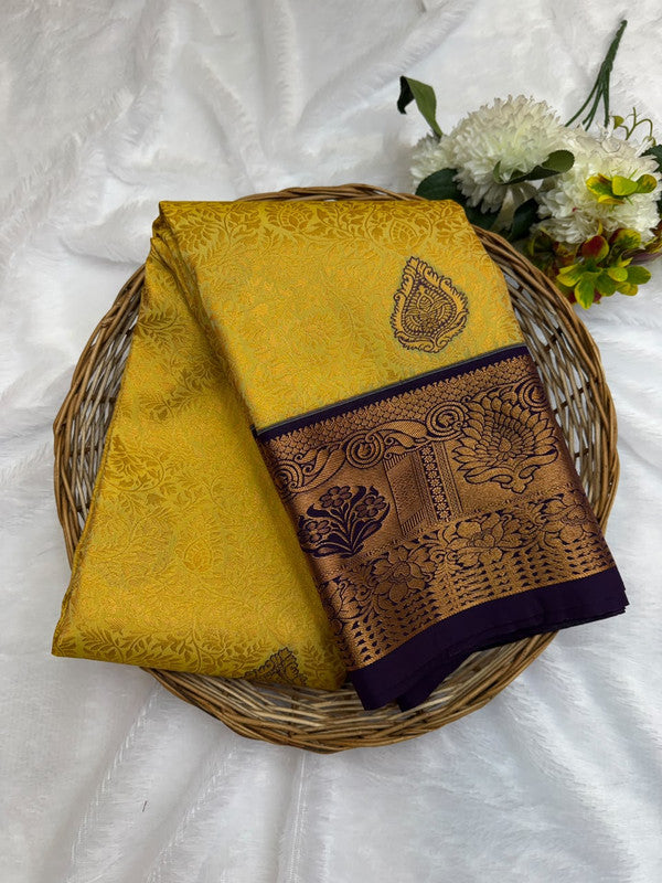 Premium semi silk saree with elegant Zari work