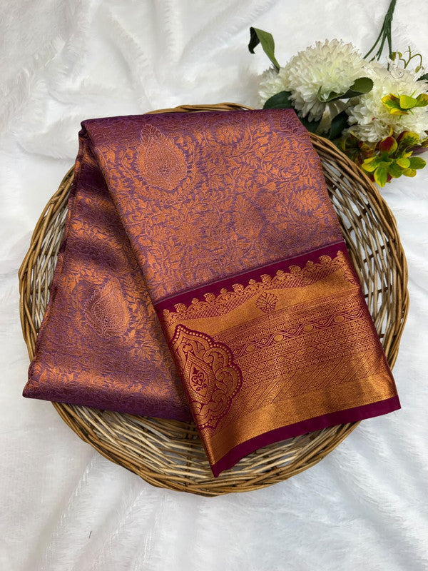 Premium semi silk saree with elegant Zari work