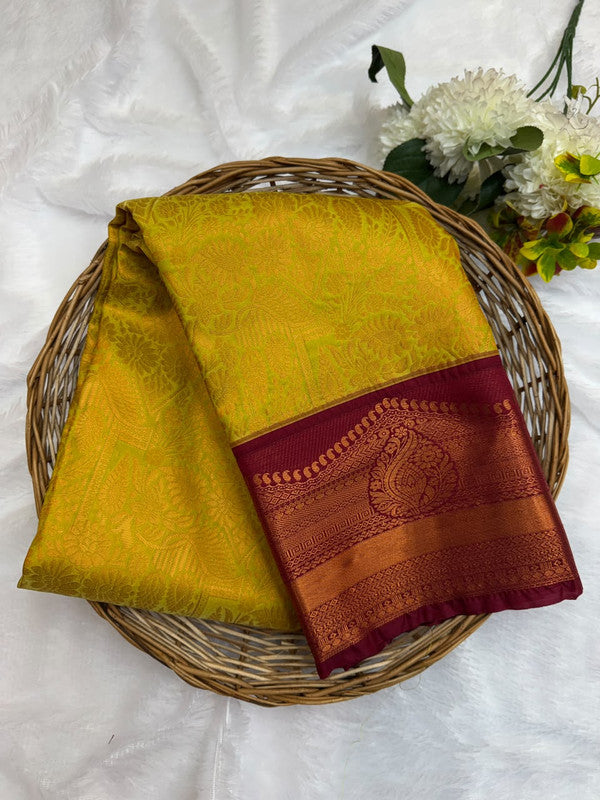 Premium semi silk saree with elegant Zari work