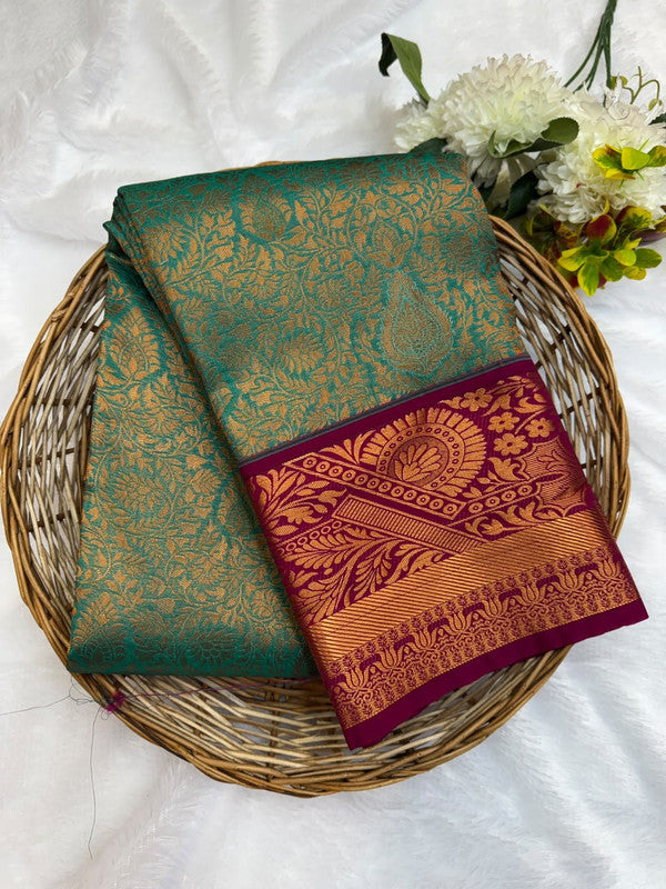 Premium semi silk saree with elegant Zari work