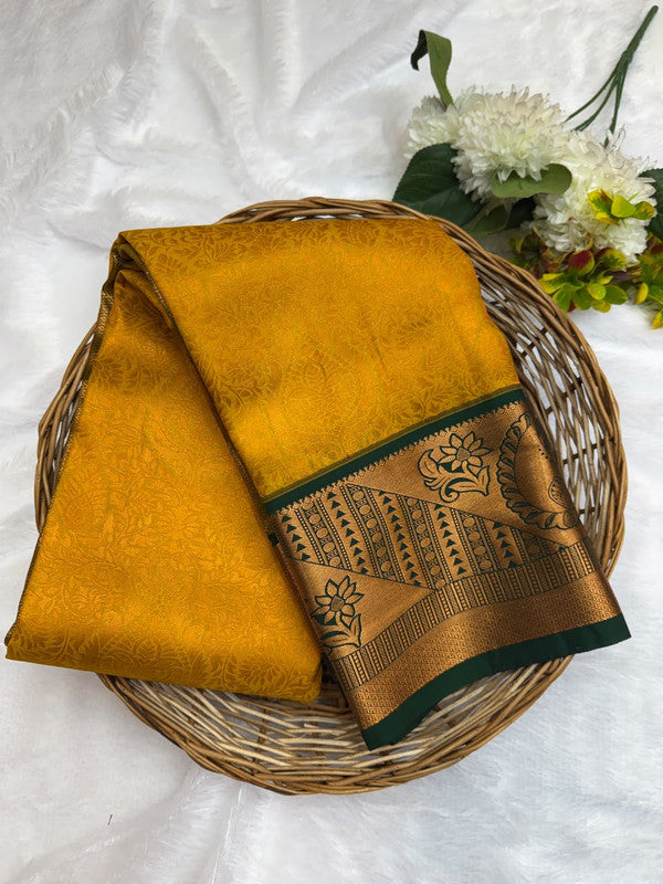 Premium semi silk saree with elegant Zari work