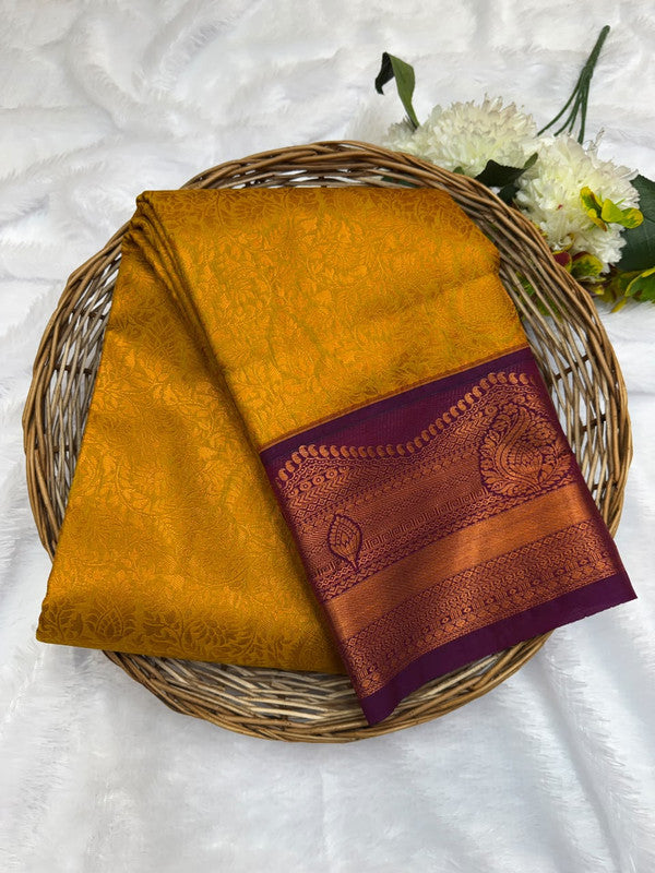 Premium semi silk saree with elegant Zari work
