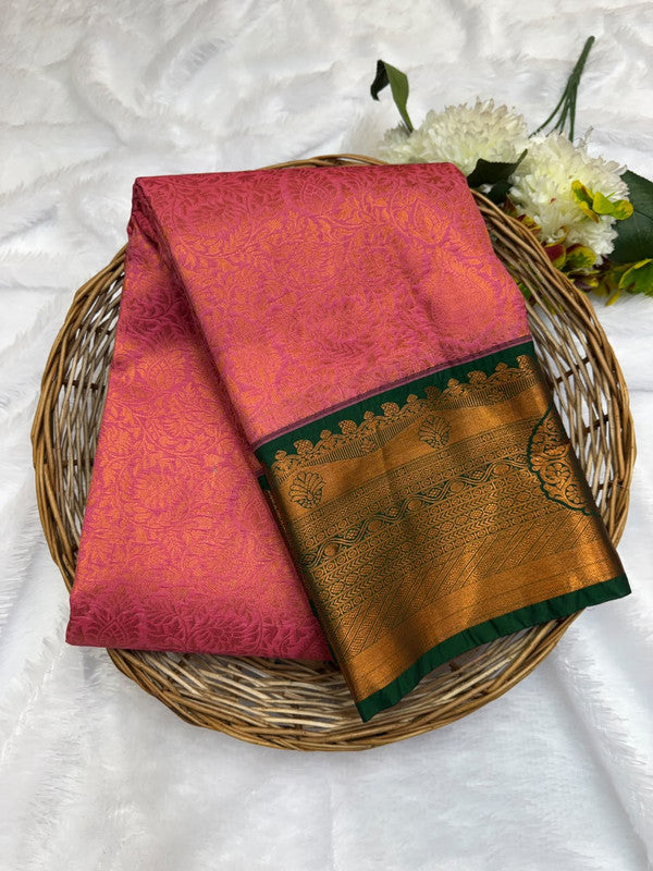 Premium semi silk saree with elegant Zari work