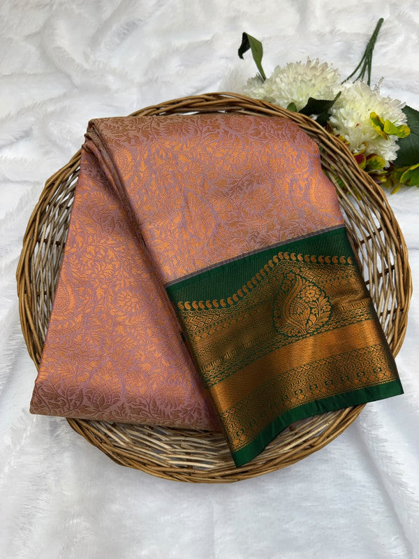 Premium semi silk saree with elegant Zari work