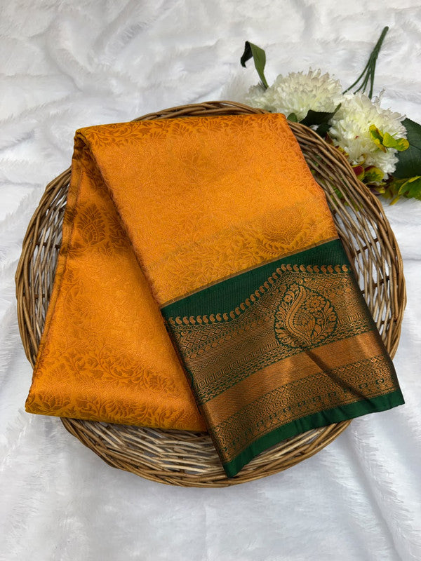 Premium semi silk saree with elegant Zari work