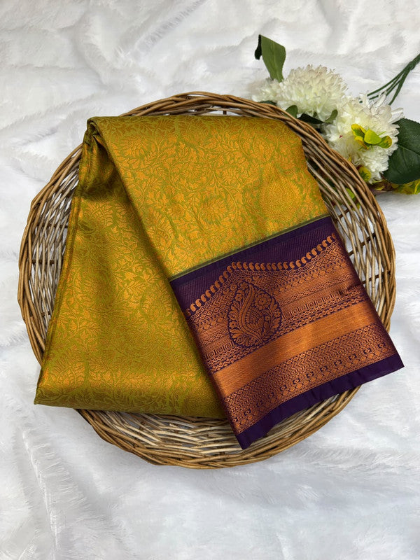 Premium semi silk saree with elegant Zari work