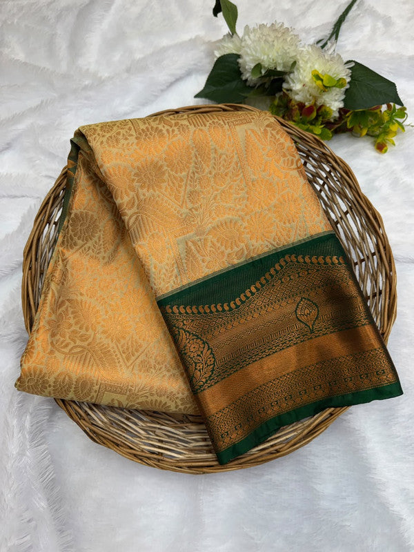 Premium semi silk saree with elegant Zari work