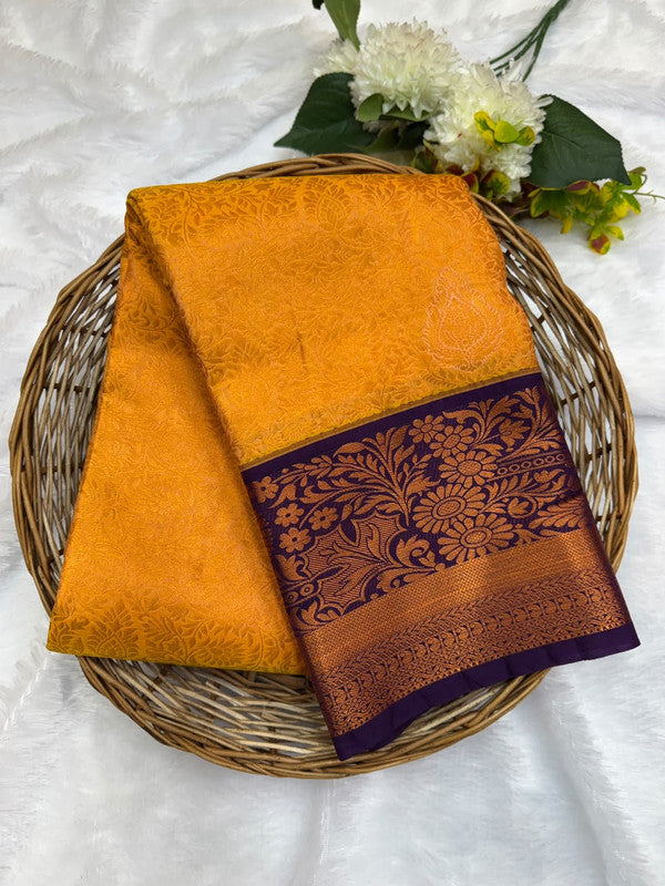Premium semi silk saree with elegant Zari work