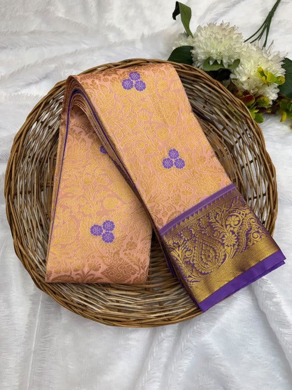 Premium semi silk saree with elegant Zari work
