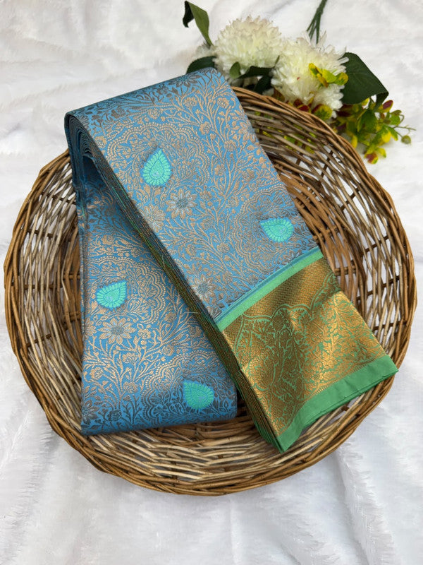 Premium semi silk saree with elegant Zari work