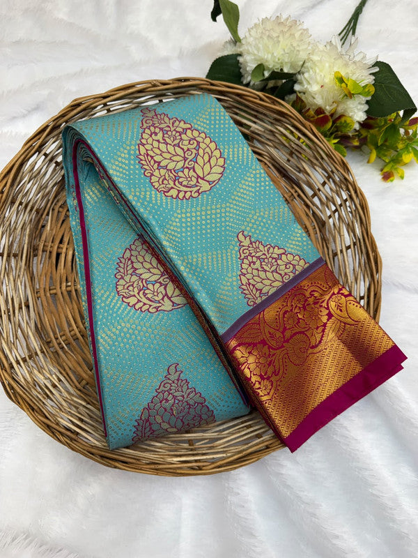 Premium semi silk saree with elegant Zari work