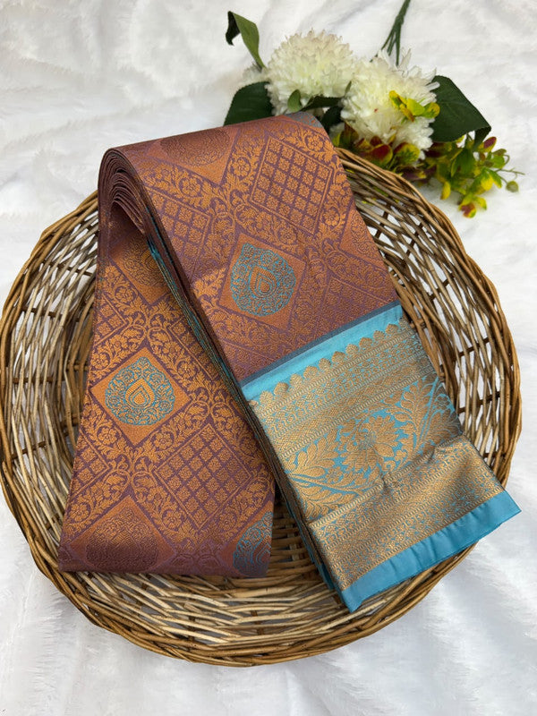 Premium semi silk saree with elegant Zari work