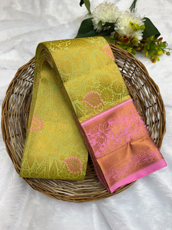 Premium semi silk saree with elegant Zari work