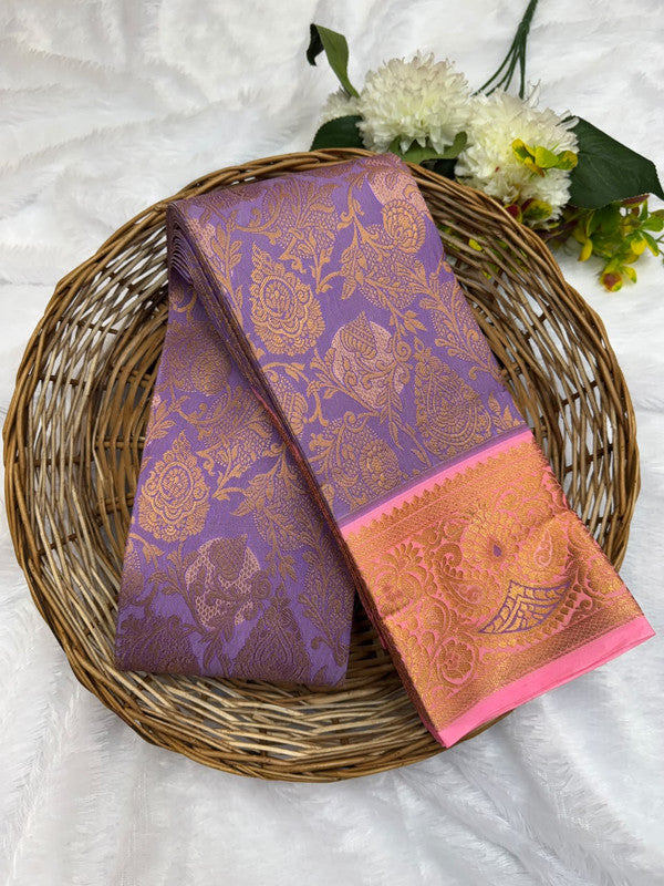 Premium semi silk saree with elegant Zari work