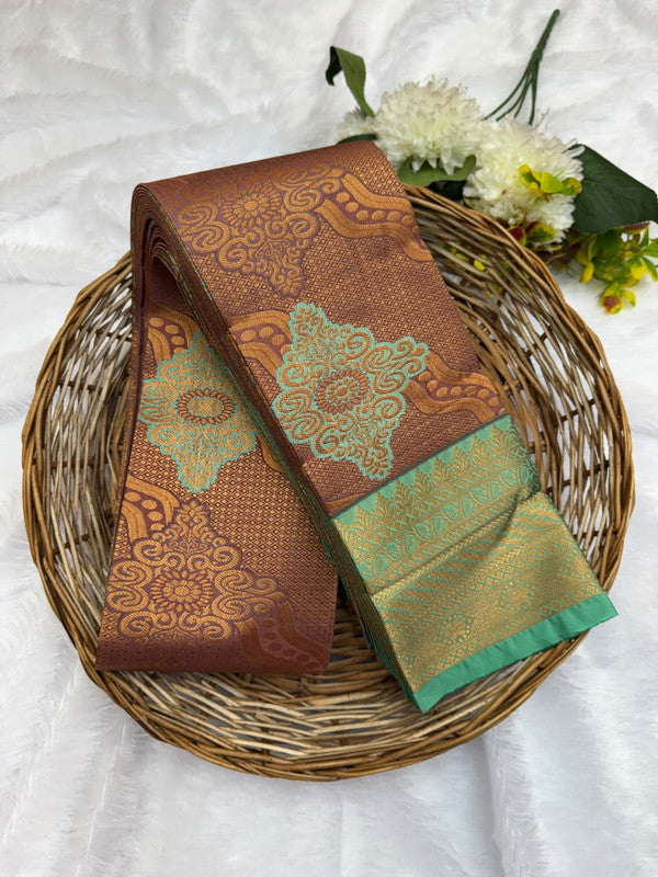 Premium semi silk saree with elegant Zari work
